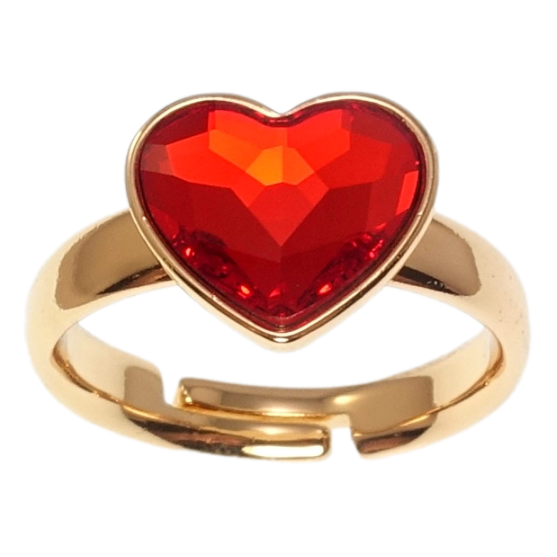 Кольцо Xuping цвет 18K с кр-ми Swarovski Кристальное сердце Light Siam фото №4