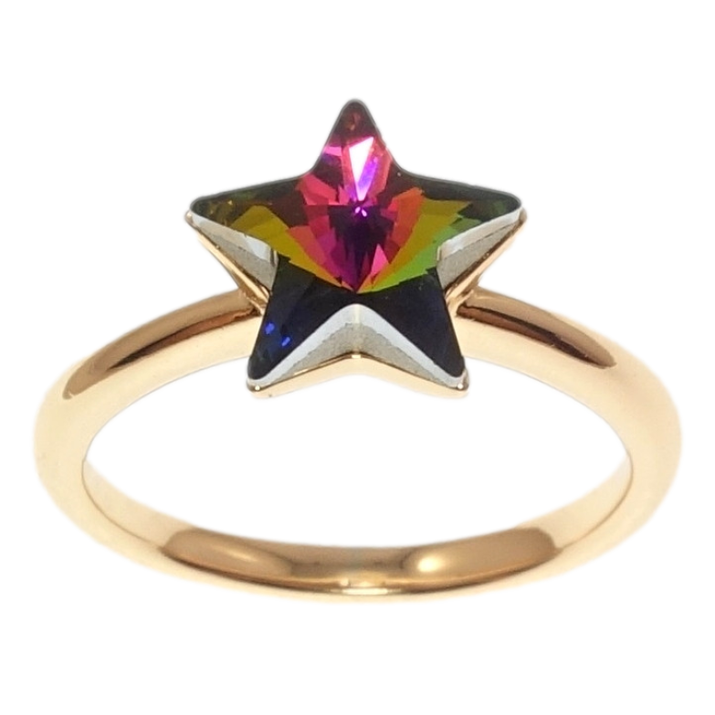 Кольцо Xuping цвет 18K с кр-ми Swarovski Кристальная звезда Vitrail Medium фото №17