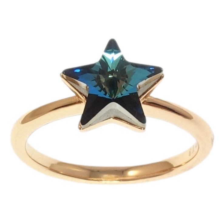 Каблучка Xuping колір 18K з кр-ми Swarovski Кристальна зірка Metallic Blue фото №10 Каблучка Xuping колір 18K з кр-ми Swarovski Кристальна зірка Metallic Blue фото №10
