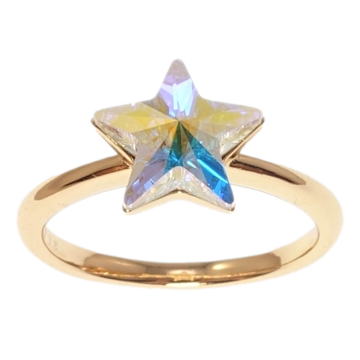 Кольцо Xuping цвет 18K с кр-ми Swarovski Кристальная звезда AВ фото №4