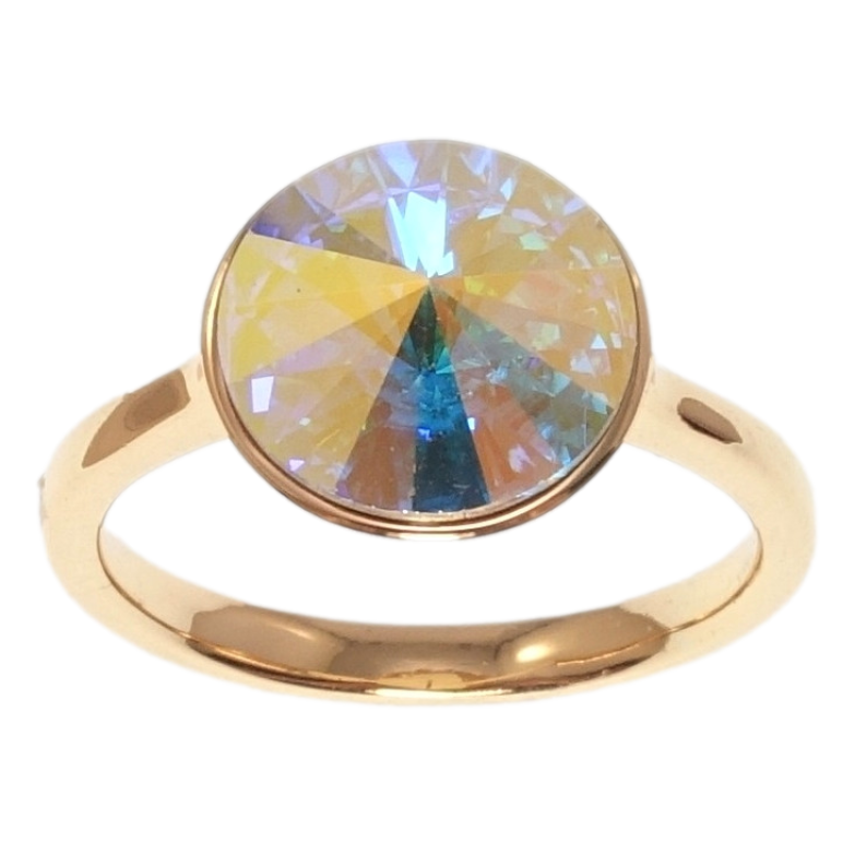 Кольцо Xuping цвет 18K с кр-ми Swarovski Кристалл AВ ø 11мм фото №1