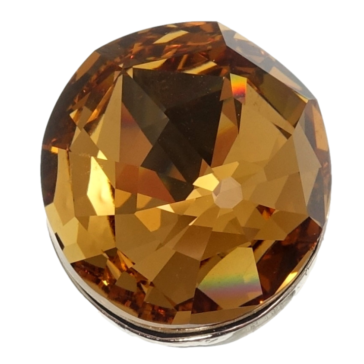 Каблучка Xuping колір Родій із кристалами Swarovski Великий кристал Smoked Topaz 20х23мм фото №6 Каблучка Xuping колір Родій із кристалами Swarovski Великий кристал Smoked Topaz 20х23мм фото №6