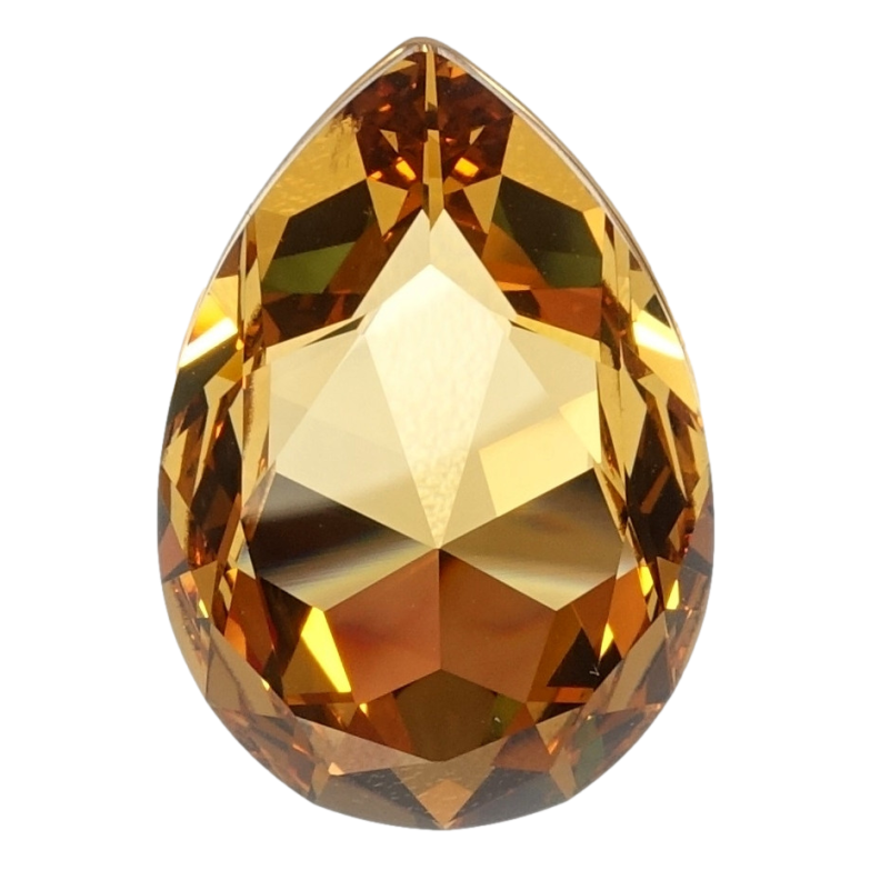 Каблучка Xuping колір 18K з кр-ми Swarovski Велика кришталева крапля Topaz 3х2см фото №1