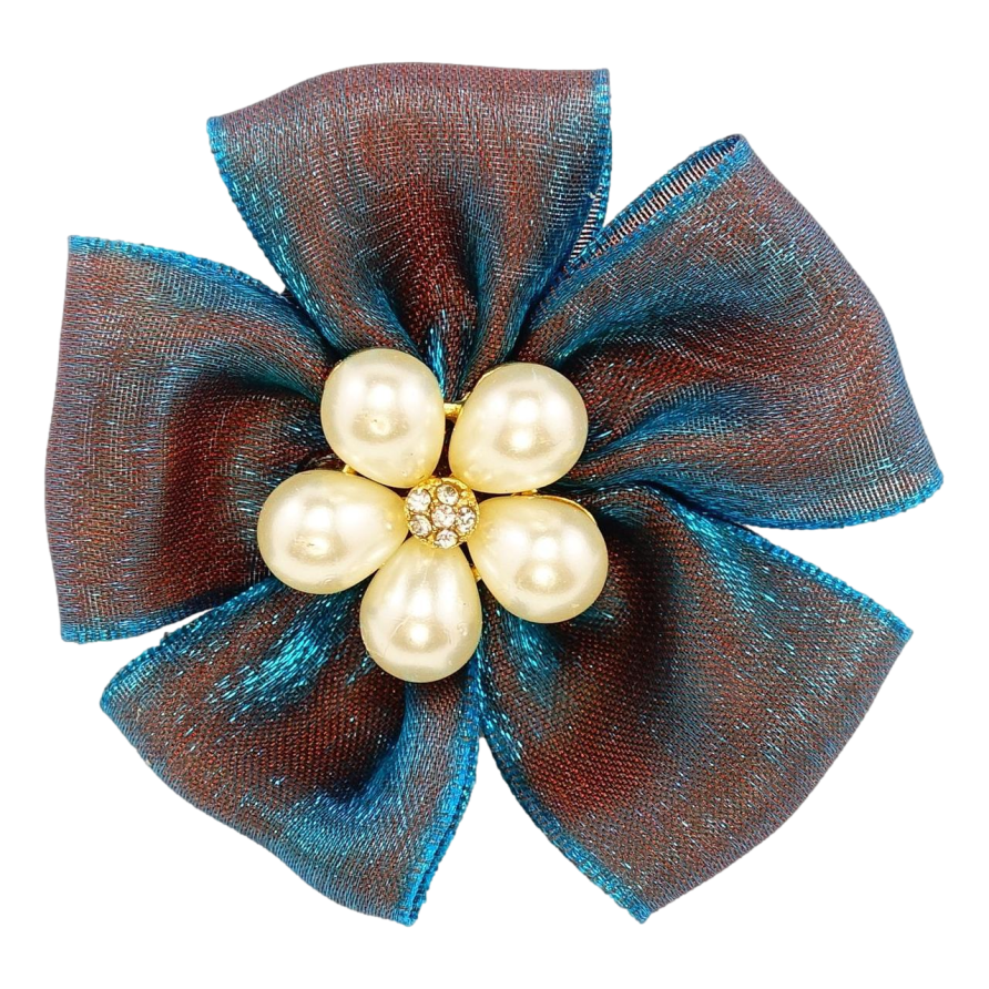 Гумка Квітка Хамелеон з Перлинними Намистинами фото №1