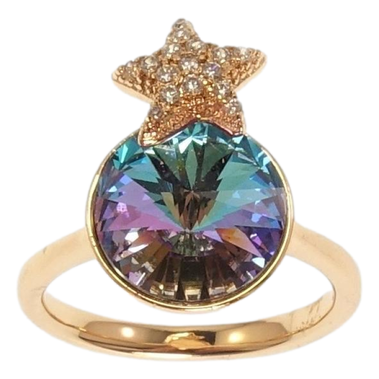 Каблучка Xuping колір 18K з кр-ми Swarovski Кристал Paradise Shine із зіркою фото №13 Каблучка Xuping колір 18K з кр-ми Swarovski Кристал Paradise Shine із зіркою фото №13