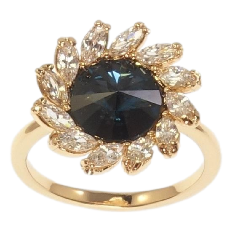 Кольцо Xuping цвет 18K с кр-ми Swarovski Цветок с кристаллом Montana фото №5