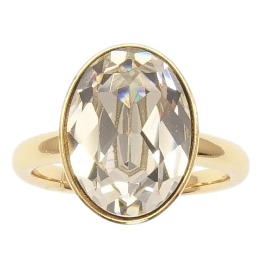 Кольцо Xuping цвет 18K с кр-ми Swarovski Кристалл Clear фото №1