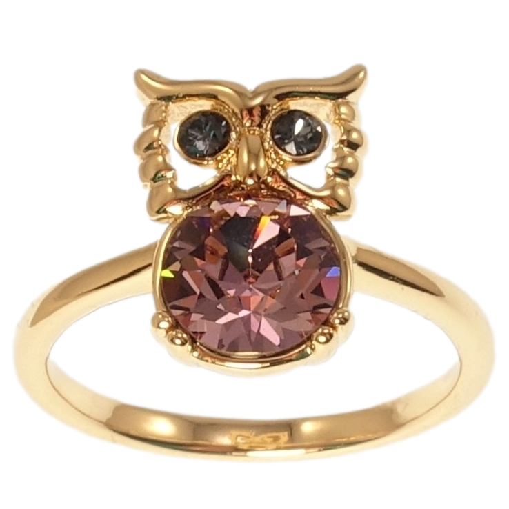Каблучка Xuping колір 18K з кр-ми Swarovski Сова з кристалом Amethyst фото №7 Каблучка Xuping колір 18K з кр-ми Swarovski Сова з кристалом Amethyst фото №7