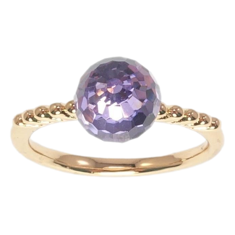 Кольцо Xuping цвет 18K с кр-ми Swarovski Кристальный шар Tanzanite ø 8мм фото №5