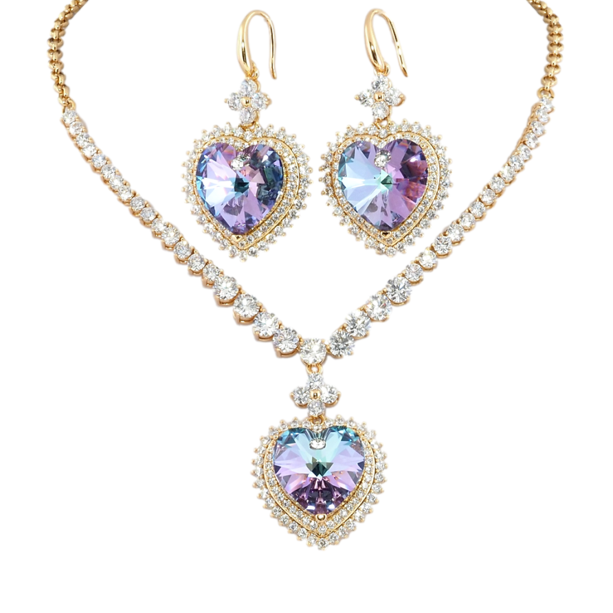 Набір Кольє Сережки Xuping колір 18K з кр-ми Swarovski Розкіш кр-лів Paradise Shine довжина 49-54см фото №1 Набір Кольє Сережки Xuping колір 18K з кр-ми Swarovski Розкіш кр-лів Paradise Shine довжина 49-54см фото №1