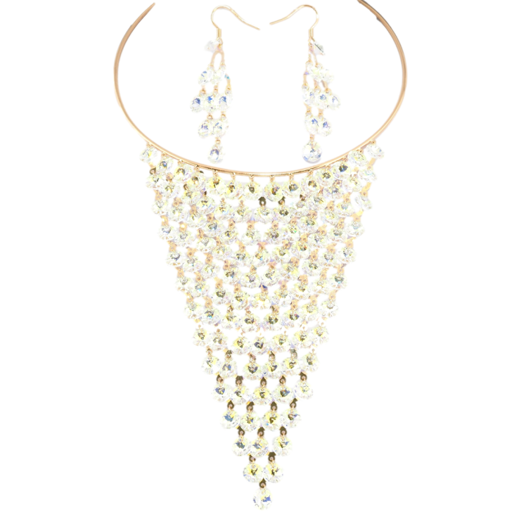 Набір Кольє Сережки Xuping колір 18K з кр-ми Swarovski Розкіш кр-лів Shimmer ø 12см + 5,5см дод. фото №19