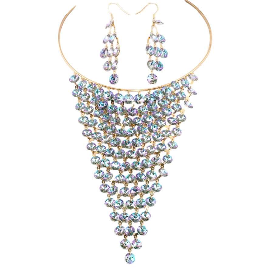 Набір Кольє Сережки Xuping колір 18K з кр-ми Swarovski Розкіш кр-лів Paradise Shine ø 12см + 5,5см фото №1 Набір Кольє Сережки Xuping колір 18K з кр-ми Swarovski Розкіш кр-лів Paradise Shine ø 12см + 5,5см фото №1