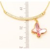 Кольє Xuping колір Позолота 18K з кристалами Swarovski "Кристальний метелик Rose" довжина 44-48см х 1мм фото №2