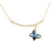 Колье Xuping цвет Позолота 18K с кристаллами Swarovski "Кристальная бабочка Montana" длина 44-48см х 1мм фото №2 Колье Xuping цвет Позолота 18K с кристаллами Swarovski "Кристальная бабочка Montana" длина 44-48см х 1мм фото №2