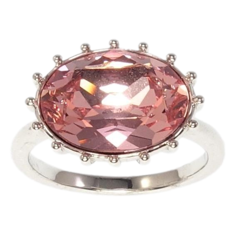 Кольцо Xuping цвет Родий с кр-ми Swarovski Кристалл Light Rose фото №8