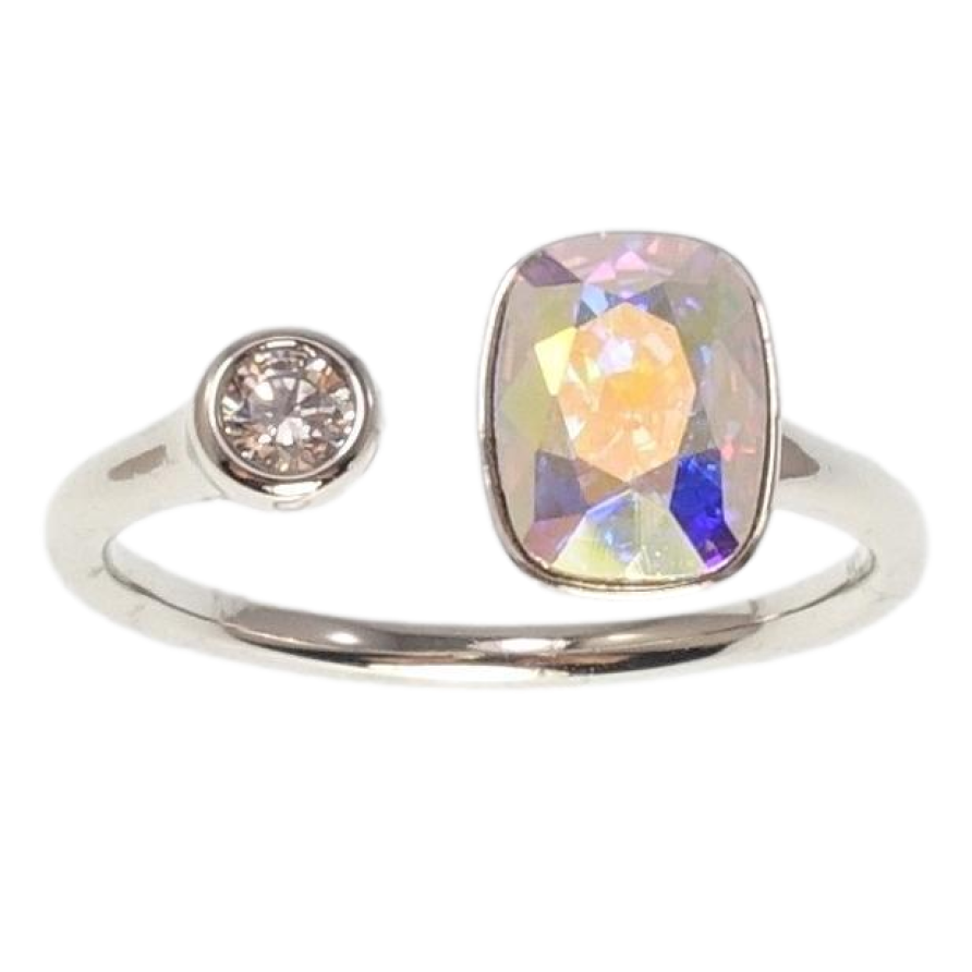 Кольцо Xuping цвет Родий с кр-ми Swarovski Кристалл АВ фото №1