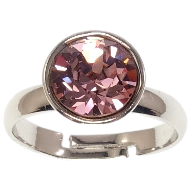 Каблучка Xuping колір Родій з кр-ми Swarovski Кристал Amethyst ø 10мм фото №1 Каблучка Xuping колір Родій з кр-ми Swarovski Кристал Amethyst ø 10мм фото №1