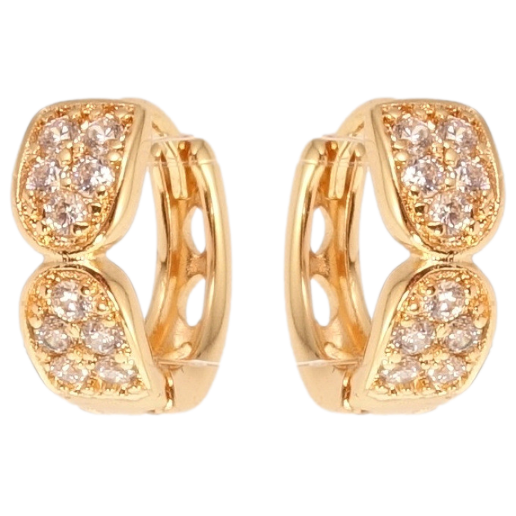 Серьги Xuping M&L Цвет 18K колечки Декоративный орнамент с цирконием фото №10