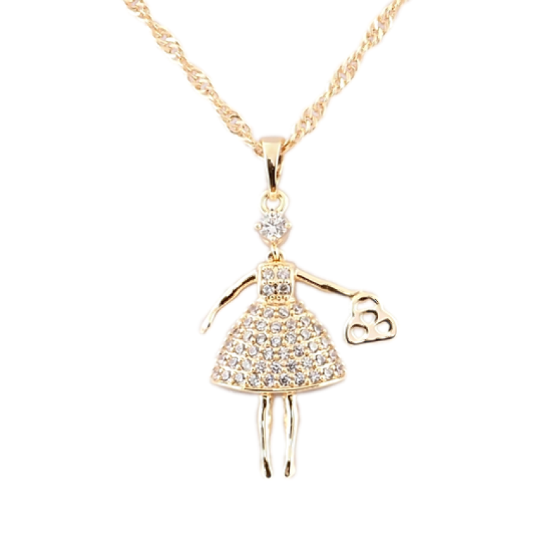 Кулон на цепочке Xuping M&L Цвет 18К Девушка длина 50см х 2мм фото №1