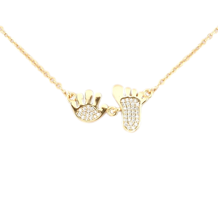 Підвіска на ланцюжку Xuping Позолота 18K Долонька з ніжкою довжина з доп. ланцюжком 45-48см х 1мм фото №5