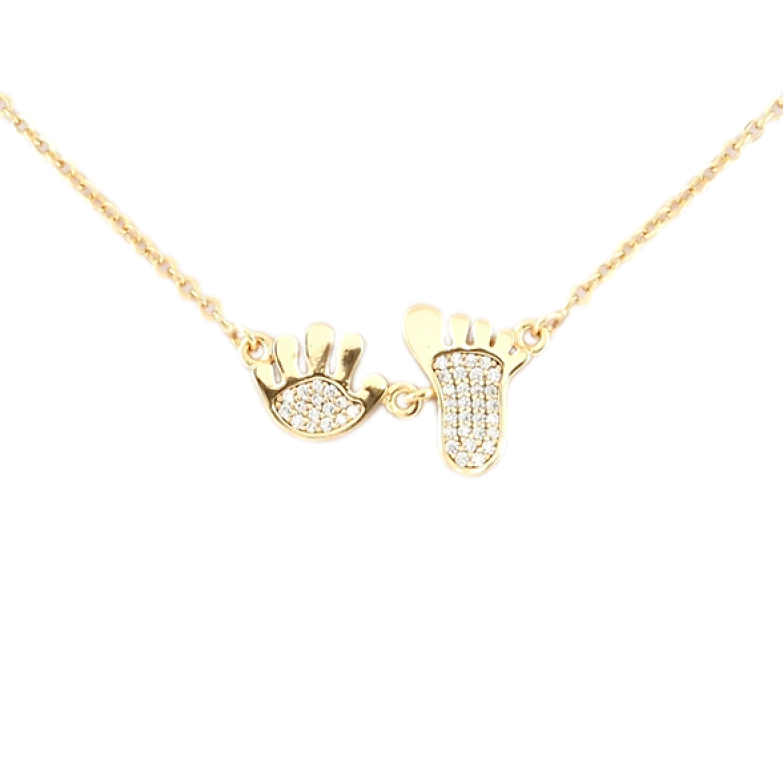 Підвіска на ланцюжку Xuping Позолота 18K Долонька з ніжкою довжина з доп. ланцюжком 45-48см х 1мм фото №5