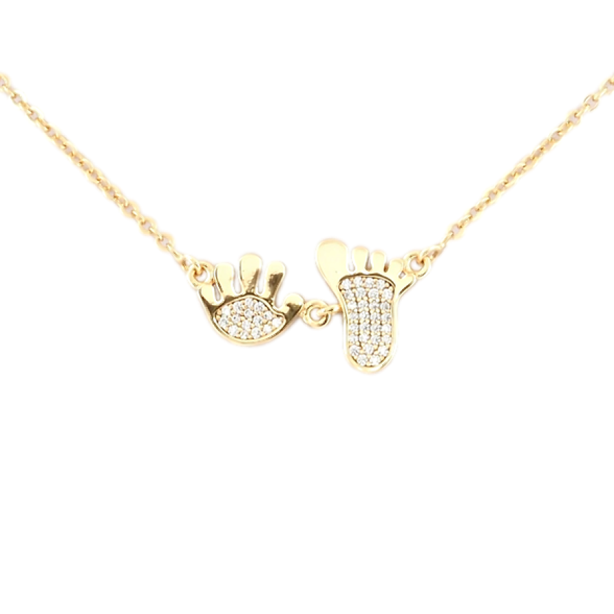 Підвіска на ланцюжку Xuping Позолота 18K Долонька з ніжкою довжина з доп. ланцюжком 45-48см х 1мм фото №1