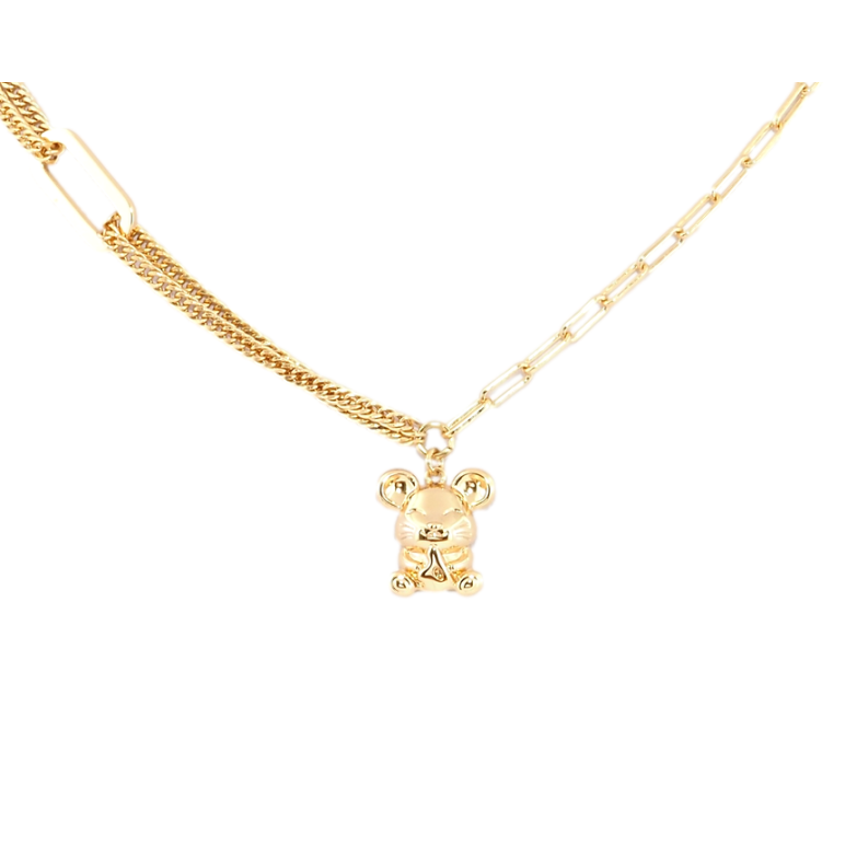 Підвіска на ланцюжку Xuping Позолота 18K Мишеня довжина з доп. ланцюжком 46-51см х 3-5мм фото №1
