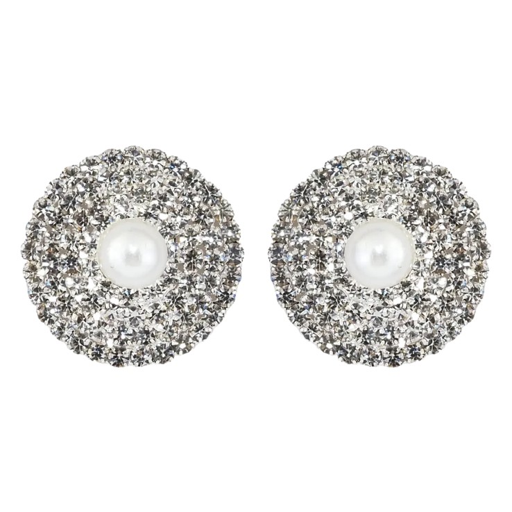 Серьги пусеты Круги с бусиной ø 22мм фото №23 Серьги пусеты Круги с бусиной ø 22мм фото №23