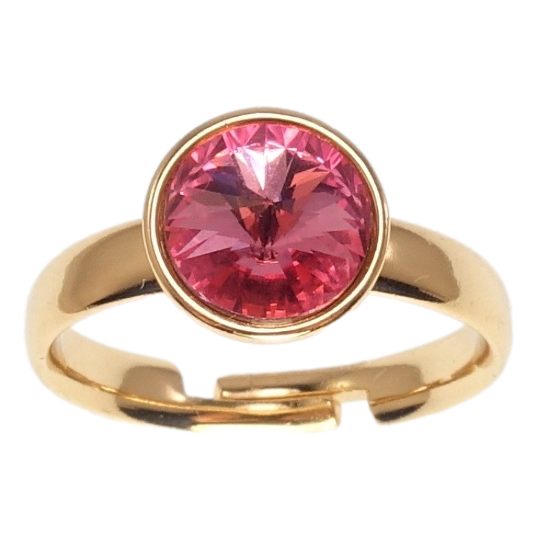 Кольцо Xuping цвет 18K с кр-ми Swarovski Кристалл Rose ø 10мм фото №1