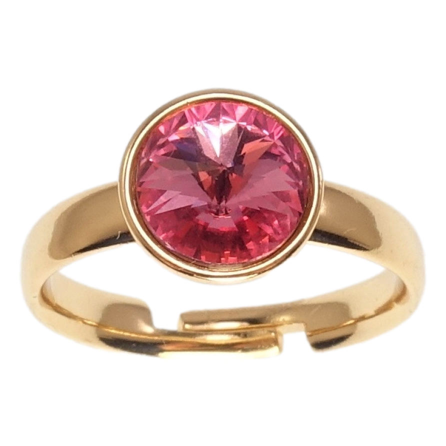 Каблучка Xuping колір 18K з кр-ми Swarovski Кристал Rose ø 10мм фото №1