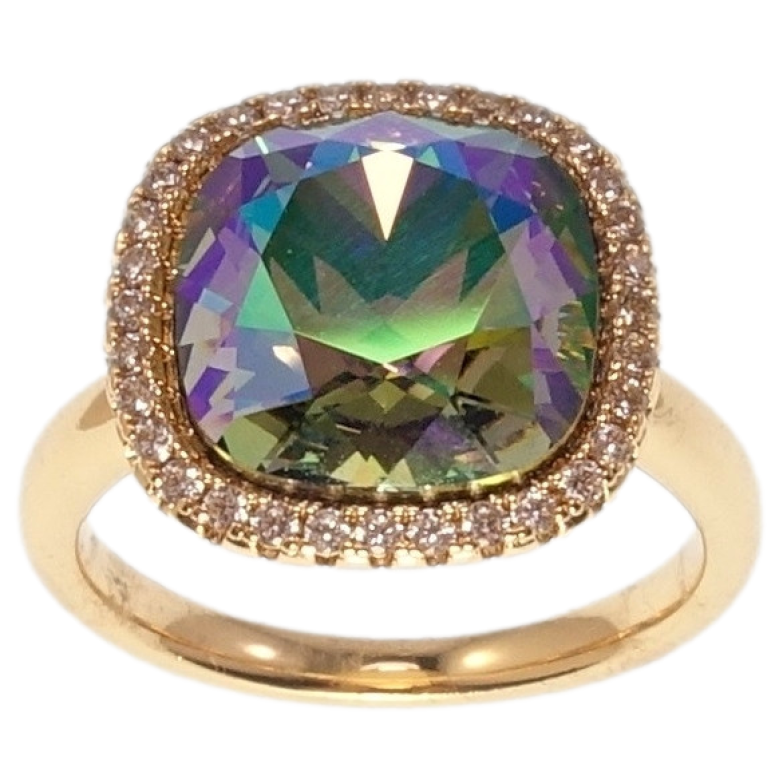 Кольцо Xuping цвет 18K с кр-ми Swarovski Кристалл Paradise Shine 16х16мм фото №1