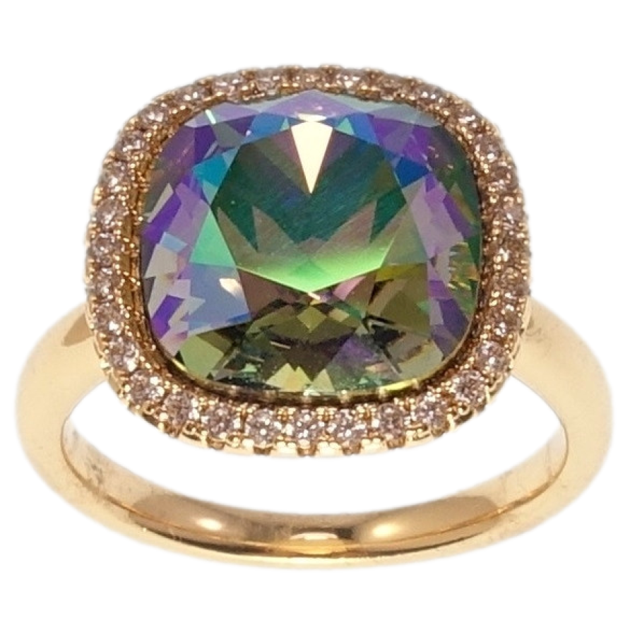 Кольцо Xuping цвет 18K с кр-ми Swarovski Кристалл Paradise Shine 16х16мм фото №1