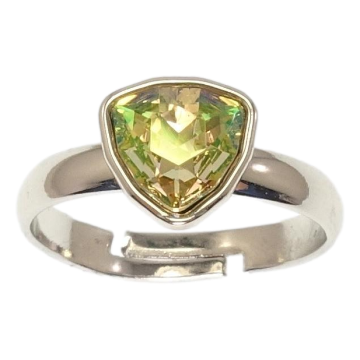 Каблучка Xuping колір Родій з кр-ми Swarovski Кристал Tabac фото №4