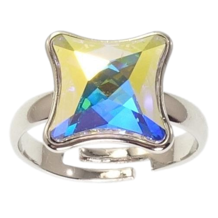 Каблучка Xuping колір Родій з кр-ми Swarovski Кристал АВ фото №21 Каблучка Xuping колір Родій з кр-ми Swarovski Кристал АВ фото №21