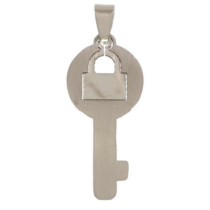 Кулон Нержавіюча сталь Ключ зі вставкою замок фото №20