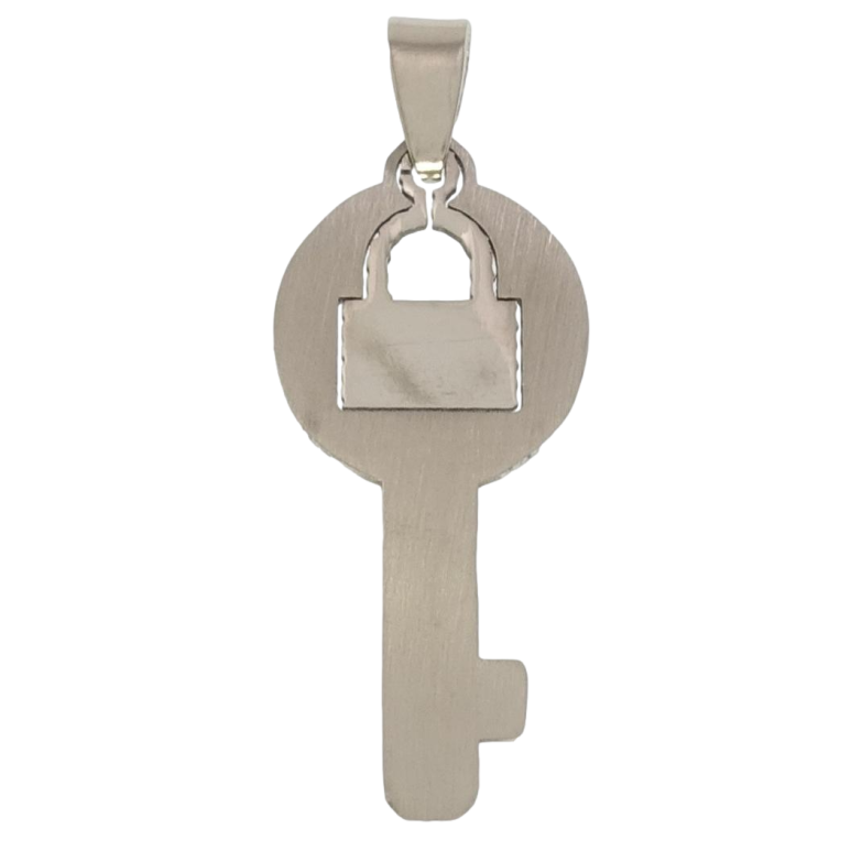 Кулон Нержавіюча сталь Ключ зі вставкою замок фото №2 Кулон Нержавіюча сталь Ключ зі вставкою замок фото №2