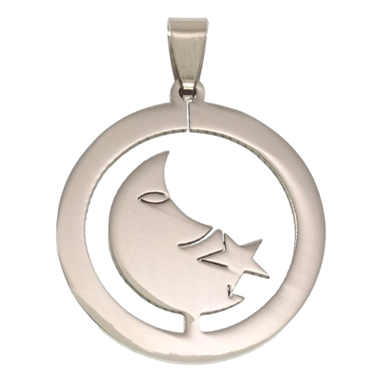 Кулон Нержавейка Полумесяц со звездой фото №1