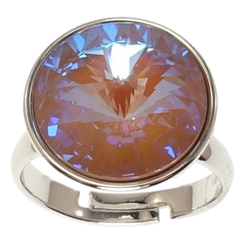 Каблучка Xuping колір Родій з кр-ми Swarovski Кристал Cappuccino Delite ø 16мм фото №1 Каблучка Xuping колір Родій з кр-ми Swarovski Кристал Cappuccino Delite ø 16мм фото №1