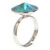 Кольцо Xuping цвет Родий с кр-ми Swarovski Кристалл Laguna Delite ø 16мм фото №2