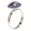 Каблучка Xuping колір Родій з кр-ми Swarovski Кристал Tanzanite 12х12мм фото №2