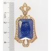 Кулон Xuping Позолота 18K Синий кристалл в декоративном обрамлении циркония фото №2