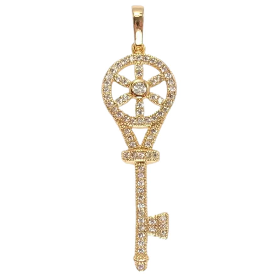 Кулон Xuping Позолота 18K Декоративний ключ із цирконієм фото №1