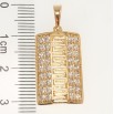 Кулон Xuping Позолота 18K Прямоугольная подвеска с инкрустацией цирконием и меандровым узором фото №2