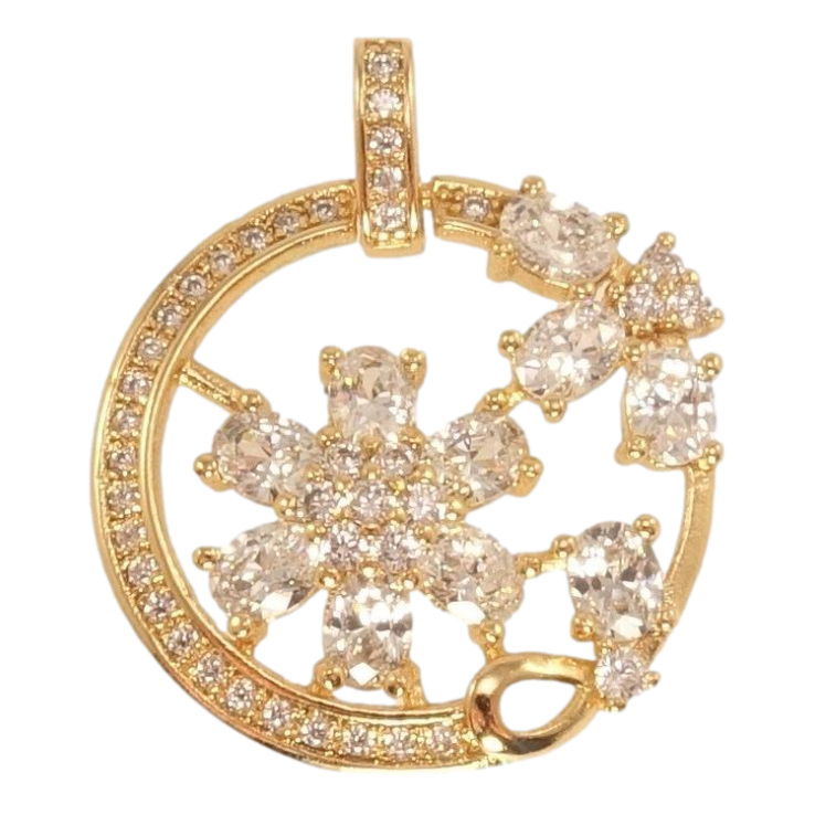 Кулон Xuping Позолота 18K Цветочный орнамент с цирконием фото №17