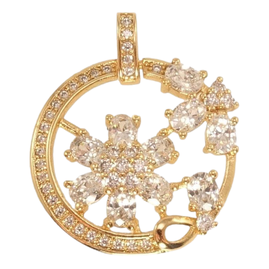 Кулон Xuping Позолота 18K Цветочный орнамент с цирконием фото №1