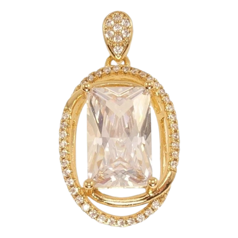 Кулон Xuping Позолота 18K Кристалл в овале с цирконием фото №1