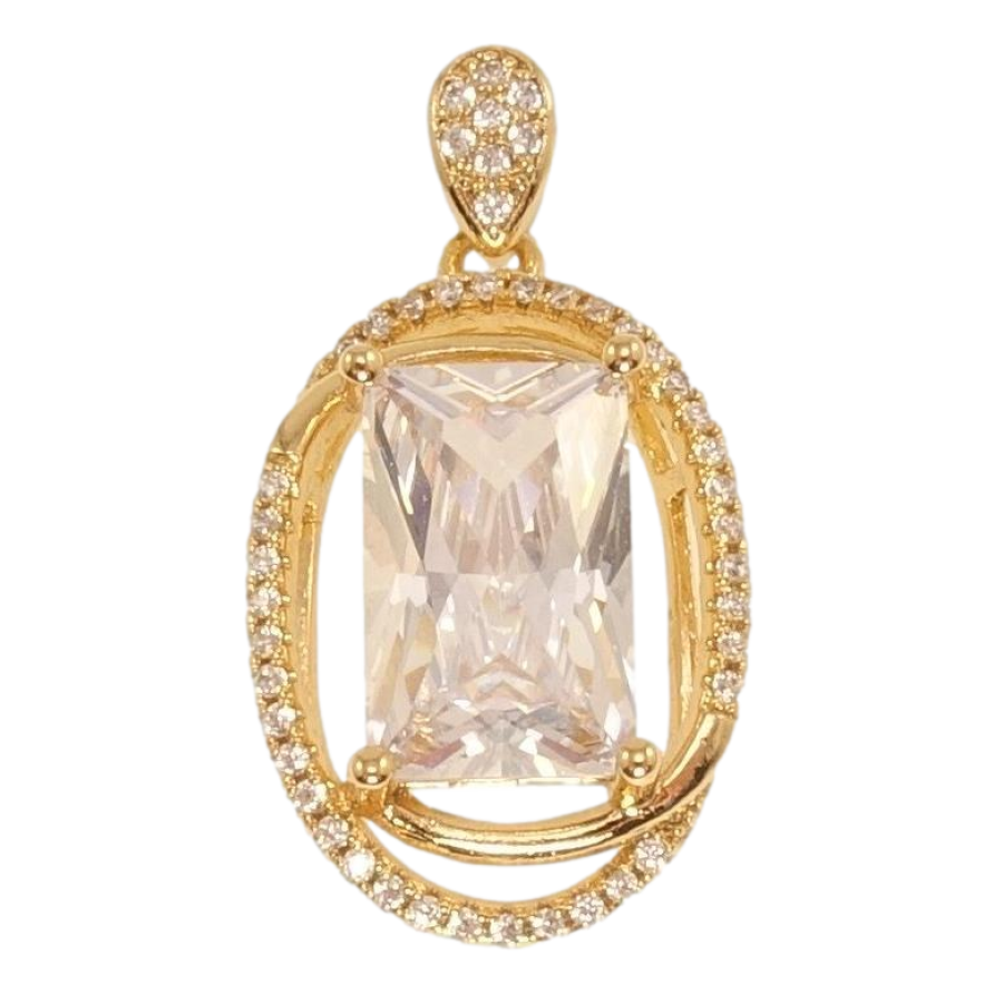 Кулон Xuping Позолота 18K Кристалл в овале с цирконием фото №1