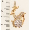 Кулон Xuping Позолота 18K Олень с кристаллом фото №2