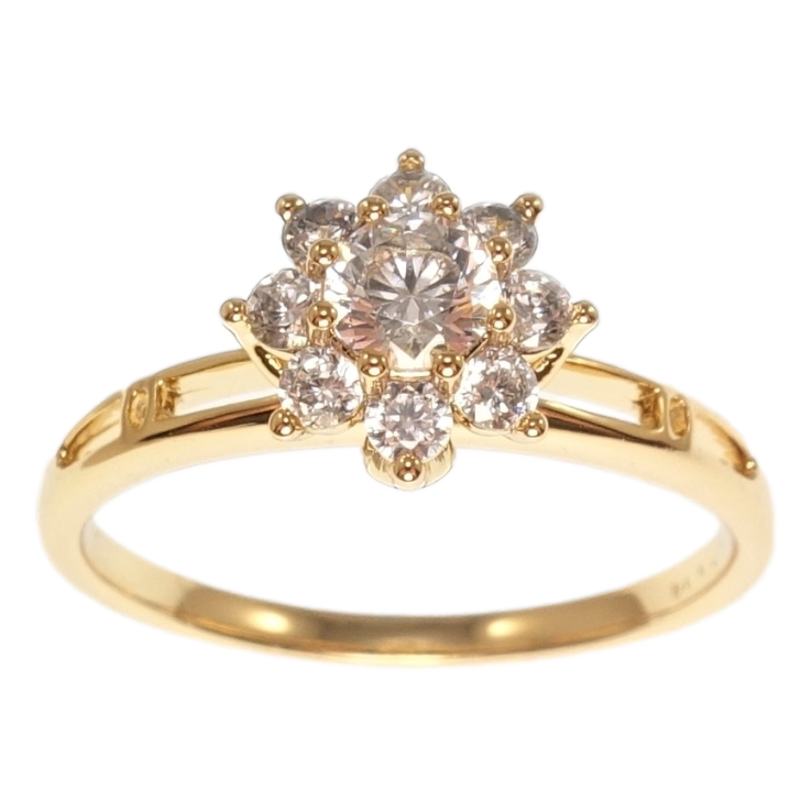 Кольцо Xuping Позолота 18K Кристальный цветок фото №18