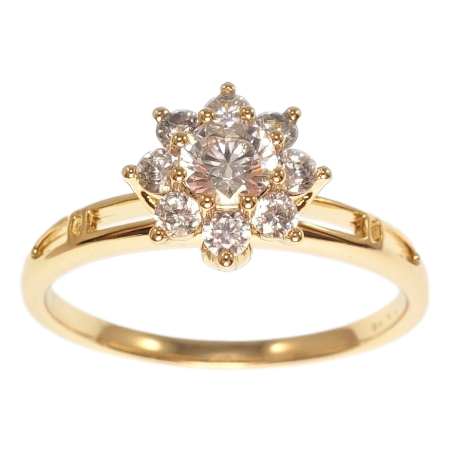 Кольцо Xuping Позолота 18K Кристальный цветок фото №1